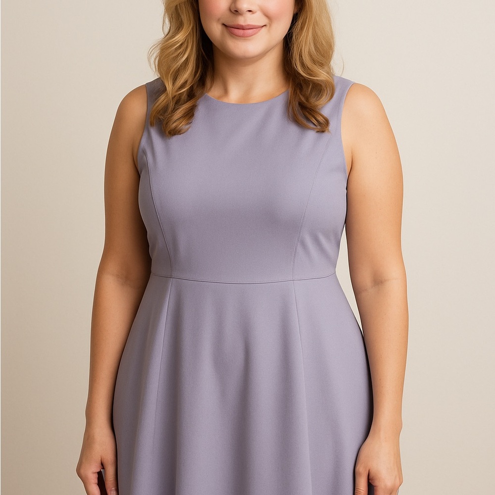 Tahari Lavender Midi Dress